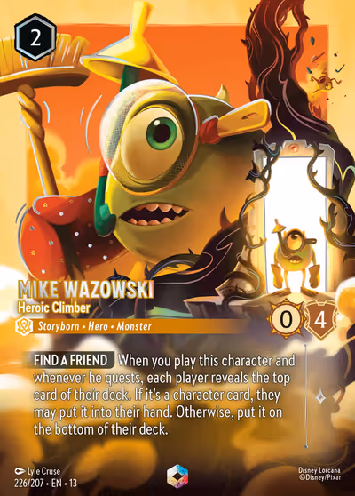 Mike Wazowski - Heroic Climber #226 Foil — Attack of the Vine! (Enchanted) · Disney Lorcana