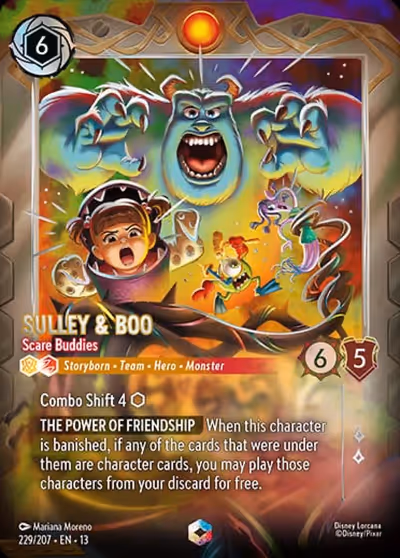 Sulley & Boo - Scare Buddies #229 Foil — Attack of the Vine! (Enchanted) · Disney Lorcana