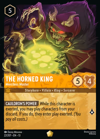 The Horned King - Merciless Master #22 Foil — Attack of the Vine! (Legendary) · Disney Lorcana