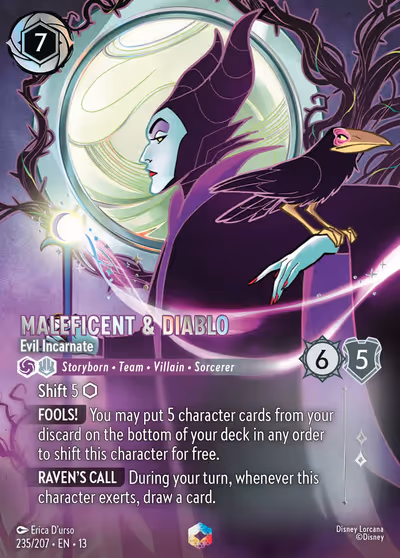 Maleficent & Diablo - Evil Incarnate #235 Foil — Attack of the Vine! (Enchanted) · Disney Lorcana
