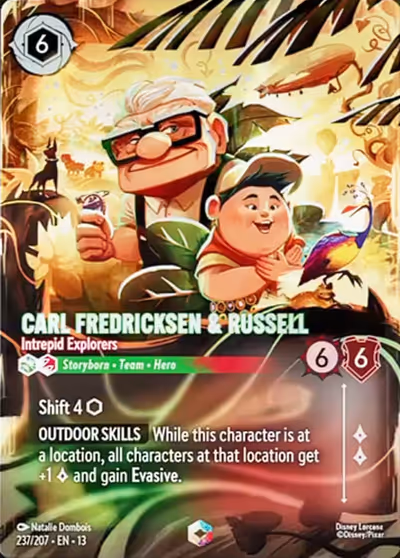 Carl Fredricksen & Russell - Intrepid Explorers #237 Foil — Attack of the Vine! (Enchanted) · Disney Lorcana