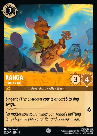 Kanga - Hunny Bard #23 — Attack of the Vine! (Common) · Disney Lorcana