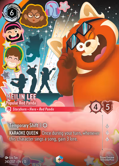 Meilin Lee - Popular Red Panda #240 Foil — Attack of the Vine! (Enchanted) · Disney Lorcana