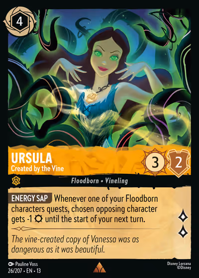 Ursula - Created by the Vine #26 Foil — Attack of the Vine! (Rare) · Disney Lorcana
