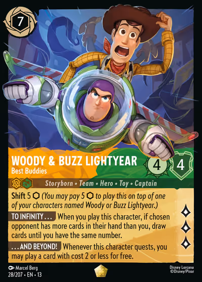 Woody & Buzz Lightyear - Best Buddies #28 Foil — Attack of the Vine! (Legendary) · Disney Lorcana