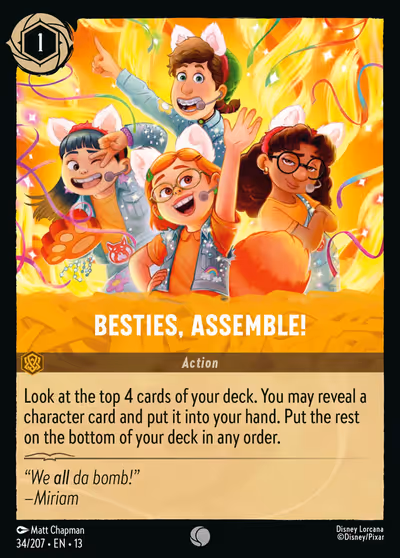 Besties, Assemble! #34 — Attack of the Vine! (Common) · Disney Lorcana