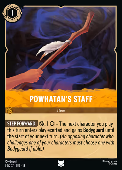 Powhatan's Staff #36 — Attack of the Vine! (Uncommon) · Disney Lorcana