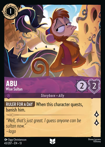 Abu - Wise Sultan #43 Foil — Attack of the Vine! (Uncommon) · Disney Lorcana