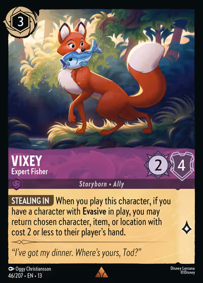 Vixey - Expert Fisher #46 Foil — Attack of the Vine! (Rare) · Disney Lorcana