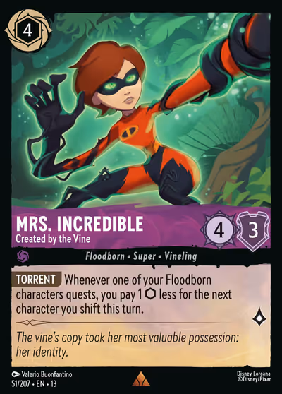 Mrs. Incredible - Created by the Vine #51 Foil — Attack of the Vine! (Rare) · Disney Lorcana