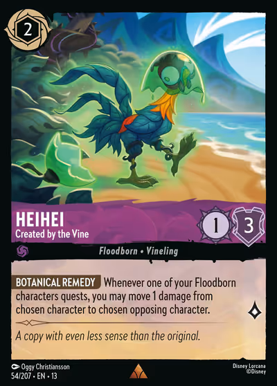 Heihei - Created by the Vine #54 Foil — Attack of the Vine! (Rare) · Disney Lorcana