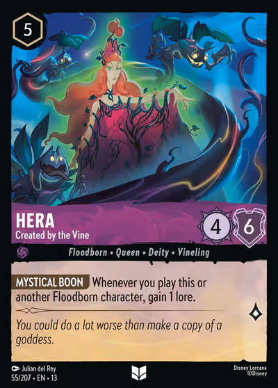 Hera - Created by the Vine #55 — Attack of the Vine! (Uncommon) · Disney Lorcana