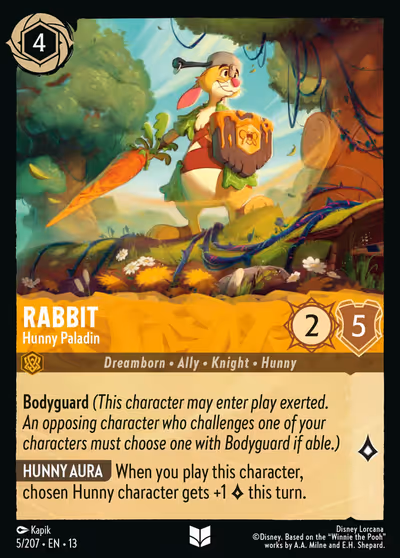 Rabbit - Hunny Paladin #5 — Attack of the Vine! (Uncommon) · Disney Lorcana