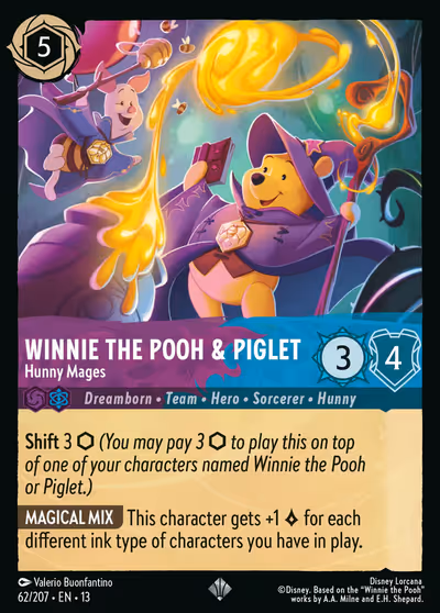 Winnie the Pooh & Piglet - Hunny Mages #62 Foil — Attack of the Vine! (Super Rare) · Disney Lorcana