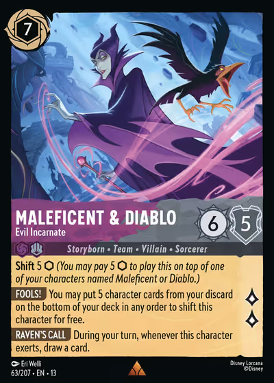 Maleficent & Diablo - Evil Incarnate #63 Foil — Attack of the Vine! (Rare) · Disney Lorcana