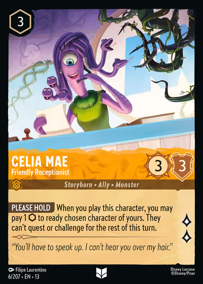 Celia Mae - Friendly Receptionist #6 — Attack of the Vine! (Uncommon) · Disney Lorcana