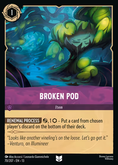 Broken Pod #70 — Attack of the Vine! (Uncommon) · Disney Lorcana