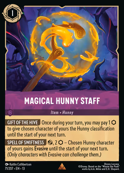 Magical Hunny Staff #71 Foil — Attack of the Vine! (Rare) · Disney Lorcana