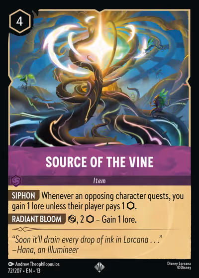 Source of the Vine #72 Foil — Attack of the Vine! (Super Rare) · Disney Lorcana