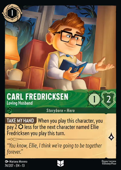 Carl Fredricksen - Loving Husband #74 — Attack of the Vine! (Uncommon) · Disney Lorcana