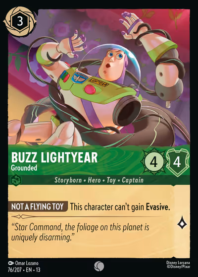 Buzz Lightyear - Grounded #76 — Attack of the Vine! (Common) · Disney Lorcana