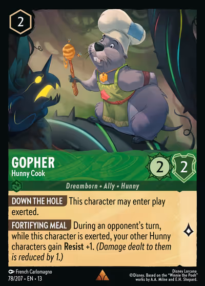 Gopher - Hunny Cook #78 Foil — Attack of the Vine! (Rare) · Disney Lorcana