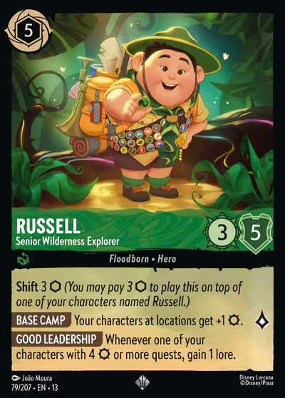 Russell - Senior Wilderness Explorer #79 Foil — Attack of the Vine! (Super Rare) · Disney Lorcana