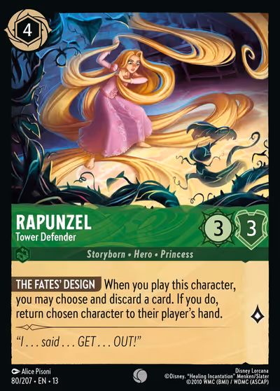 Rapunzel - Tower Defender #80 — Attack of the Vine! (Common) · Disney Lorcana