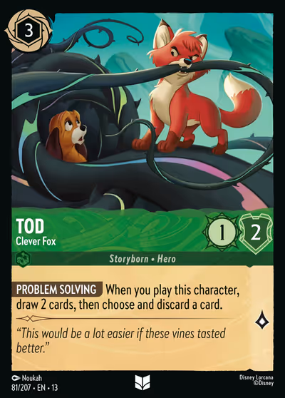 Tod - Clever Fox #81 — Attack of the Vine! (Uncommon) · Disney Lorcana