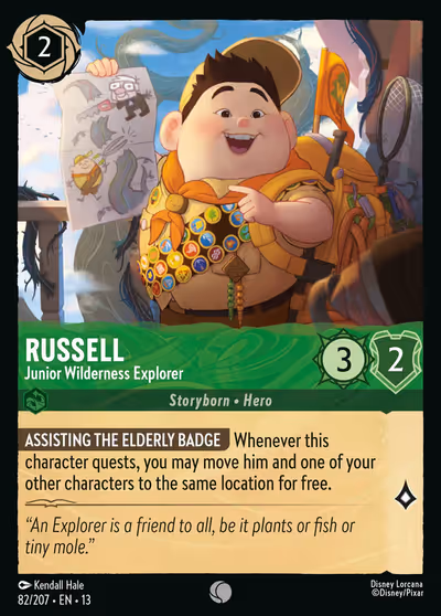 Russell - Junior Wilderness Explorer #82 Foil — Attack of the Vine! (Common) · Disney Lorcana