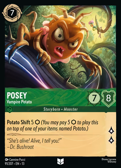 Posey - Vampire Potato #91 — Attack of the Vine! (Uncommon) · Disney Lorcana