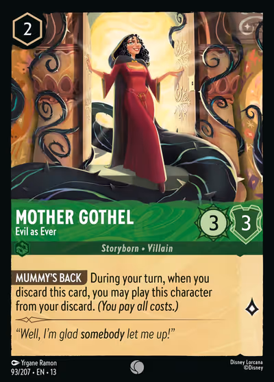 Mother Gothel - Evil as Ever #93 — Attack of the Vine! (Common) · Disney Lorcana