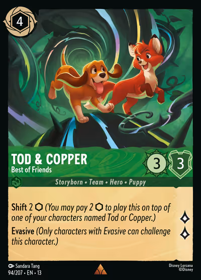 Tod & Copper - Best of Friends #94 Foil — Attack of the Vine! (Rare) · Disney Lorcana