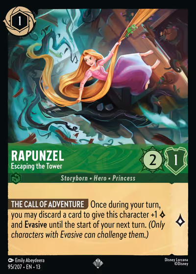 Rapunzel - Escaping the Tower #95 Foil — Attack of the Vine! (Super Rare) · Disney Lorcana