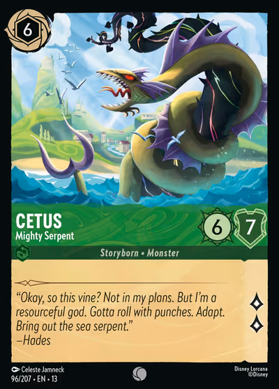 Cetus - Mighty Serpent #96 — Attack of the Vine! (Common) · Disney Lorcana