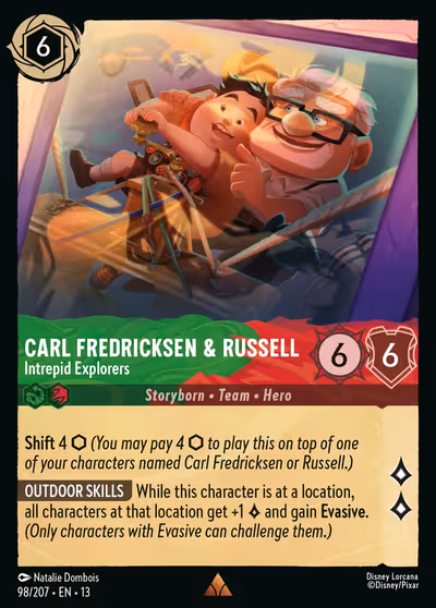 Carl Fredricksen & Russell - Intrepid Explorers #98 Foil — Attack of the Vine! (Rare) · Disney Lorcana