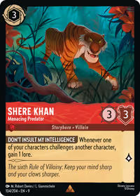 Shere Khan - Menacing Predator #104 (Rare)