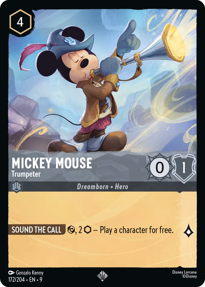 Mickey Mouse - Trumpeter #172 (Super_rare)