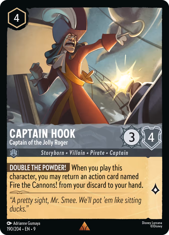 Captain Hook - Captain of the Jolly Roger #190 (Rare)