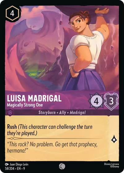 Luisa Madrigal - Magically Strong One #58 — Fabled (Common) · Disney Lorcana