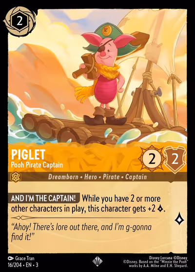 Piglet - Pooh Pirate Captain