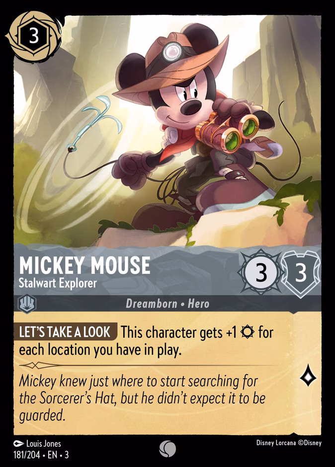 Mickey Mouse - Stalwart Explorer #181 (Common)