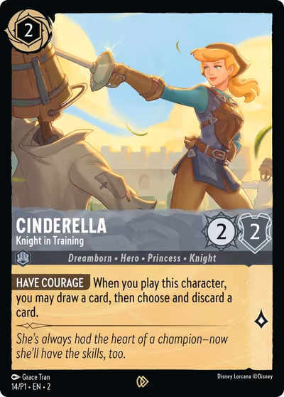 Cinderella - Knight in Training (League) #14 Foil — Promo Set 1 (Promo) · Disney Lorcana