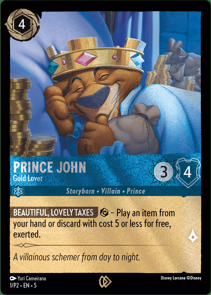 Prince John - Gold Lover (Villainous) #1 (Promo)