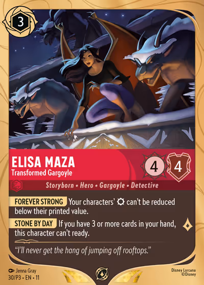 Elisa Maza - Transformed Gargoyle (League) #30 Foil — Promo Set 3 (Promo) · Disney Lorcana