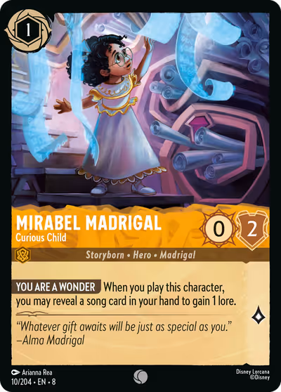 Mirabel Madrigal - Curious Child #10 — Reign of Jafar (Common) · Disney Lorcana