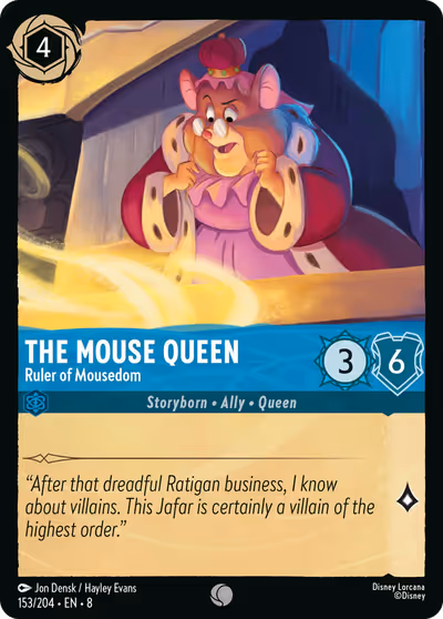 The Mouse Queen - Ruler of Mousedom #153 — Reign of Jafar (Common) · Disney Lorcana