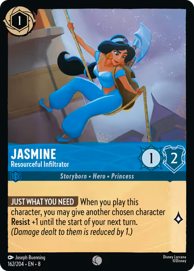 Jasmine - Resourceful Infiltrator #162 — Reign of Jafar (Common) · Disney Lorcana