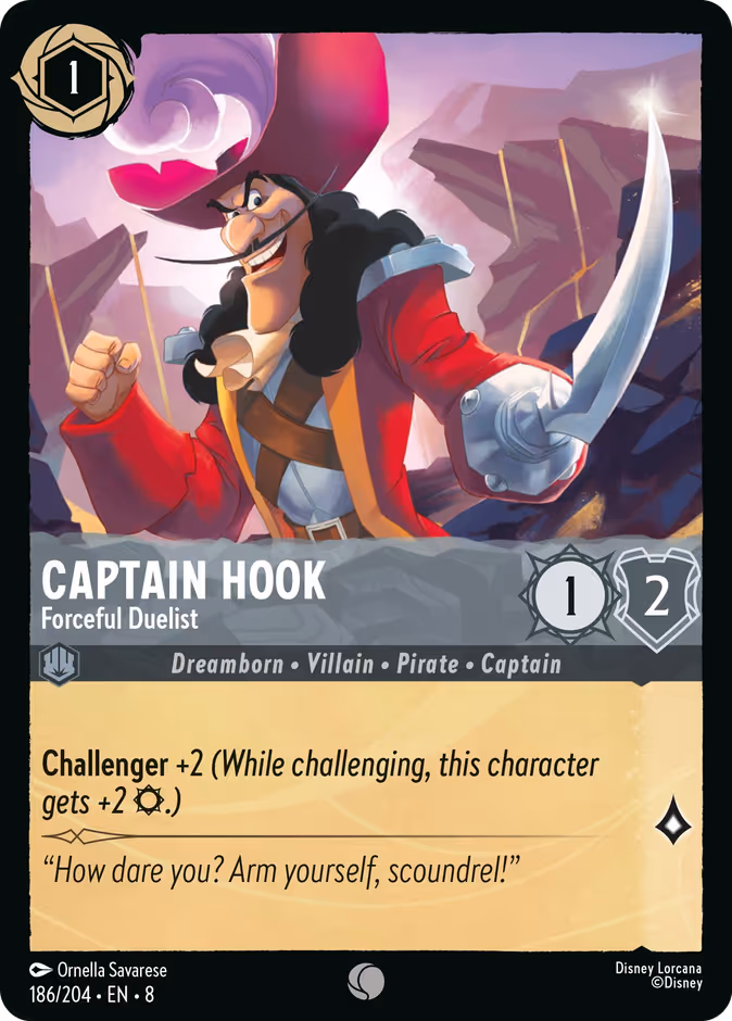 Captain Hook - Forceful Duelist #186 (Common)