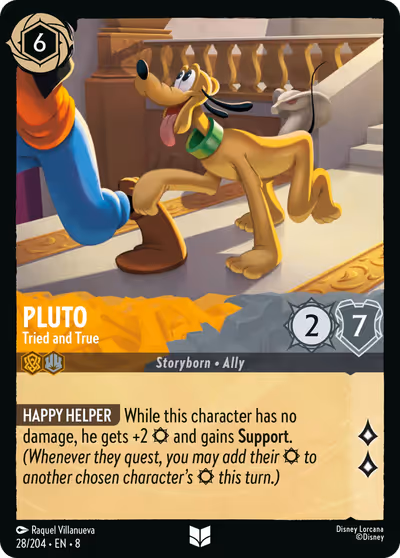 Pluto - Tried and True #28 — Reign of Jafar (Uncommon) · Disney Lorcana